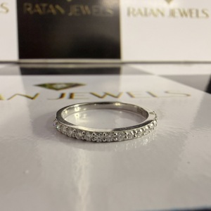 Custom Igi Certified <b>Fine</b> <b>Rings</b> Cvd Lab Grown Created Diamond 14k 18k White Gold Half Eternity Wedding Band <b>Ring</b> for Women Men - Product Image 1