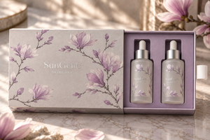 กล่องบรรจุภัณฑ์ผลิตภัณฑ์บำรุงผิวแบบริบบิ้นคู่ รุ่น Custom Pearl Magnolia Serum - Product Image 6