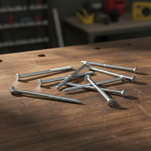 Tornillo para Madera PDC de Acero al Carbono (C1022/Q195) con Punta Cónica, Rosca Gruesa (Parcial), Punta Afilada, Acabado de Óxido Negro, Métrico/Pulgada, Clase 4 - Product Image 1