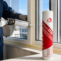 Scellant adhésif en silicone neutre pour usage en construction, exceptionnellement imperméable, résistant aux intempéries, anti-moisissure