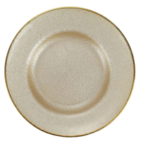 Assiette de présentation ronde en fer doré rose, écologique, style américain, motif uni, polie, pour la décoration de table de mariage et d'événements