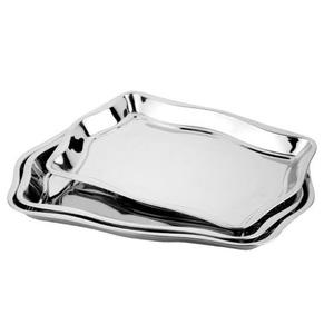 Polished Metal <b>Serving</b> <b>Tray</b> Solid Pattern Elegant Finish Residential Use Dishwasher Safe Food Contact Safe - Product Image 1