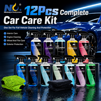 Kit de lavage auto premium 12 pièces, produits de detailing auto en marque privée, ensemble de nettoyage pour l'intérieur, le moteur, les roues, les pneus et les vitres