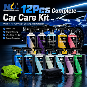 Kit de Lavado de Autos Premium de 12 Piezas, Productos de Detallado Automotriz de Marca Privada, Set de Cuidado para Interiores, Motor, Ruedas, Neumáticos y Vidrios - Product Image 1