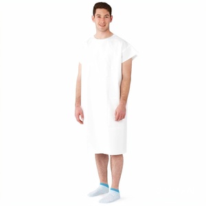 Bata Médica para Hombre, Tejida, Ecológica, de Poliéster, Manga Corta, Ropa de Trabajo para Hospital, Bata de Médico - Product Image 5
