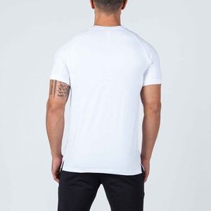 T-shirt décontracté d'été en coton 100% tricoté, style simple, manches courtes, coupe ample, 180g, respirant et infroissable, vente en gros - Product Image 6
