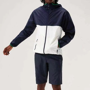 Custom Men's 100% Nylon <b>Windbreaker</b> Street Wear Colorblock Jacket Elasticated Trims Front Zip for Spring-OEM Service Available - Product Image 5