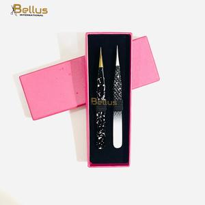 Bellus International Professional Straight Lash Tweezers Stainless Steel Smooth Tip Durable Storage Box Custom Logo Tool Set - Product Image 4