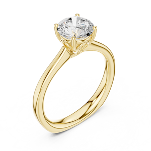 Anillo de compromiso clásico de estilo europeo con diamante de 1.25 quilates cultivado en laboratorio, corte clásico, en oro de 14K, con certificado IGI, para aniversario o boda. - Product Image 5