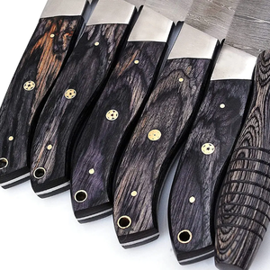 Ensemble de couteaux de cuisine multifonctionnels de qualité professionnelle en acier inoxydable Damas VG10 avec manche en bois, OEM, respectueux de l'environnement, cinq pièces - Product Image 4