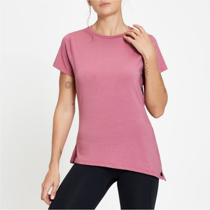 Camiseta Corta de Cuello Redondo para Mujer, con Logotipo Personalizado al por Mayor, 9 Colores, Moda Casual Básica - Product Image 6