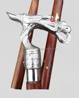 Античная деревянная и латунная трость в викторианском стиле с ручкой дракона, винтажные деревянные трости ручной работы, 36 дюймов