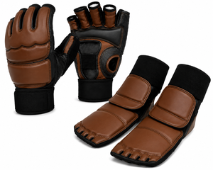Guantes y Protectores de Pies de Poliuretano Blanco para Entrenamiento de Taekwondo - Product Image 5