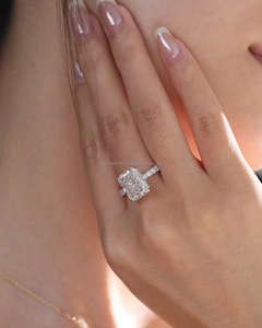 IGI/GIA Lab Grown Cut Diamond <b>Vintage</b> 14k Yellow Wedding/Engagement <b>Ring</b> Unisex Fine White <b>Gold</b> for Anniversary Party-Worthy - Product Image 1