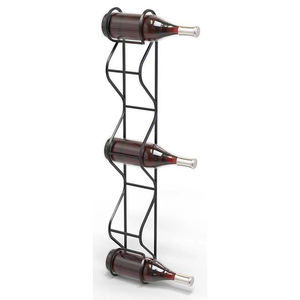 Porte-bouteilles mural en métal cylindrique moderne et pliable pour le rangement des bouteilles de vin et des verres, idéal pour les bars et les fêtes, accès facile - Product Image 4