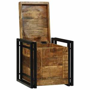 Caja de Almacenamiento Decorativa de Madera de Mango Maciza de 15.75 X 15.75 X 15.75 Pulgadas - Product Image 2