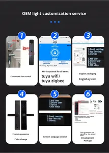 ระบบล็อคประตูอัจฉริยะแบบยืดหยุ่น พร้อมระบบสแกนใบหน้า ลายนิ้วมือ รหัสผ่าน และแอปควบคุมระยะไกล - รองรับการเข้าใช้งานชั่วคราวสำหรับแขกผู้เข้าพัก  จัดเก็บข้อมูลบนคลาวด์ สำหรับประตูไม้ - Product Image 6