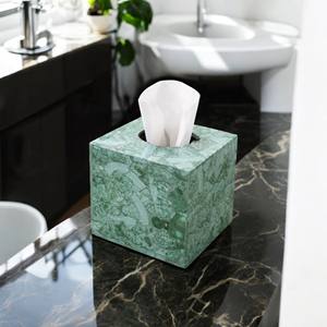 กล่องใส่กระดาษทิชชูหินมาลาไคต์ทรงสี่เหลี่ยมทำมือสุดหรู ดีไซน์ทันสมัยคุณภาพสูงสำหรับห้องน้ำและวางบนโต๊ะ - Product Image 2
