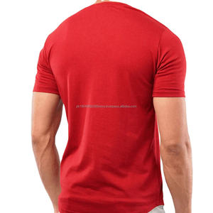 เสื้อยืดผู้ชายคอวีผ้าฝ้าย 100% คุณภาพสูง ออกแบบเองได้ พร้อมบริการสกรีนโลโก้ตามสั่ง บริการ OEM เสื้อยืดสำหรับฤดูร้อน - Product Image 4