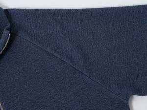 Men's Navy Blue Fleece <b>Jacket</b> Stand Collar <b>Zipper</b> Front Casual Knitted Outerwear Regular Fit Solid Color <b>Pocket</b> Design Autumn - Product Image 2
