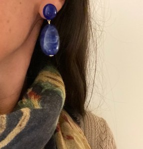 Handmade <b>Resin</b> Geometric Earrings Green Blue Gray Irregular Shape Fashion Jewelry For Women Art <b>Resin</b> <b>Craft</b> - Product Image 5