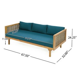 Set di mobili da giardino premium Claremont con divano letto a 3 posti e tavolo in legno di acacia - Product Image 5
