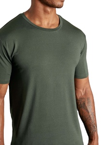 Camiseta Oversize de Algodón 100% Pesado de Lujo para Hombre, Cuello Mock, de Alta Calidad, Venta al por Mayor Personalizada - Product Image 3