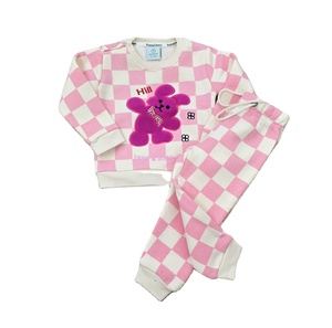 Conjunto de pijamas de algodón de punto informal para mujer, conjunto de pantalones cortos de 2 piezas, ropa de abrigo con estampado bonito para recién nacido - Product Image 2