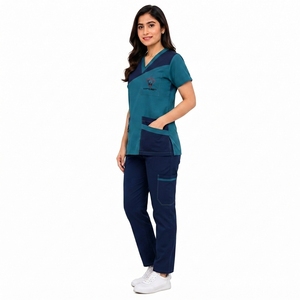 ชุดสครับมืออาชีพสำหรับบุคลากรทางการแพทย์ เนื้อผ้านุ่มสบาย น้ำหนักเบา ระบายอากาศได้ดี เหมาะสำหรับคลินิกและสถานพยาบาล - Product Image 2
