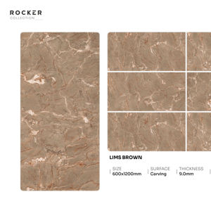 Azulejo de Porcelana de Lujo de Diseño, 600x1200mm, 60x120cm, 24x48 Pulgadas, Formato Grande, Superficie Tallada para Revestimiento de Paredes y Pisos Modernos - Product Image 1