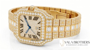 Reloj Cartier Antiguo de Aleación con Diamantes y Cristal de Zafiro, 30 mm, Cuadrado, Analógico, de Cuarzo, con Cierre Desplegable de Acero Inoxidable, Unisex, de Lujo - Product Image 2