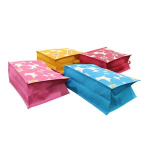 Sac de courses réutilisable en tissu non tissé imprimé floral multicolore, biodégradable, laminé PP avec poignée en corde rembourrée, durable - Product Image 4