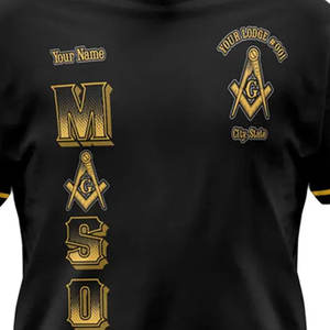 เสื้อยืดแฟชั่นลายกราฟิกสัญลักษณ์เมสันคุณภาพสูงสำหรับผู้ชาย เสื้อยืดผ้าฝ้ายพิมพ์ลายโลโก้ฟรีเมสันสำหรับผู้ชายสั่งทำจำนวนมาก - Product Image 6