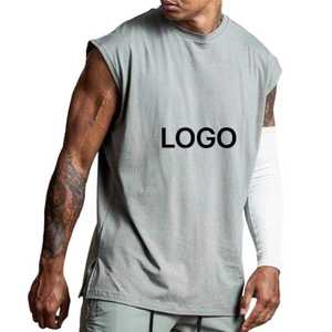 Camiseta sin mangas con logotipo personalizado para entrenamiento de alto rendimiento para hombre, chaleco transpirable para gimnasio, camiseta sin mangas que absorbe el sudor, chaleco para entrenamiento en el gimnasio - Product Image 1