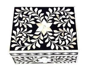 Handmade High Quality Bone Inlay Ring <strong>Box</strong> Premium Wood and MDF with Velvet Expertly Crafted Gift Storage <strong>Jewelry</strong> <strong>Box</strong> - Product Image 1