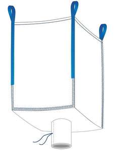 Saco Jumbo de 1 Tonelada de Tela PP Resistente para Uso en Construcción, Material de Construcción Duradero, con Abertura Superior, Bajo con Boquilla y Asa Larga - Product Image 4