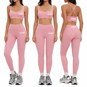 Ensemble de yoga respirant à séchage rapide, moulant et amincissant, pour activités sportives en extérieur, comprenant un soutien-gorge de sport et des leggings, ensemble 4 pièces pour la course et l'exercice - Product Image 4
