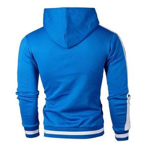 Sweat à capuche zippé pour homme, idéal pour la musculation et le sport d'automne, en polaire respirante, motif camouflage brodé, couleur unie - Product Image 5