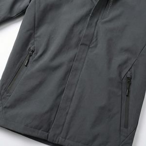 Veste tactique à capuche gris foncé |   Veste d'extérieur imperméable et coupe-vent avec capuche réglable |   Fabricant OEM/ODM - Product Image 5