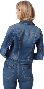 Veste en jean unisexe avec col rabattu, fermeture boutonnée, manches classiques, couleur unie, délavée, style décontracté pour l'automne - Product Image 4