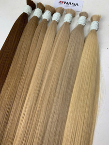 Extensions de cheveux humains vierges Remy vietnamiens en vrac, 100g, prix d'usine Nasa, lisses, double trame, toutes couleurs, 60cm - Product Image 5