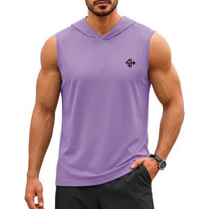 Débardeur à capuche respirant personnalisé pour homme à prix abordable – Idéal pour la musculation, le fitness et l'entraînement en salle de sport (OEM) - Product Image 1