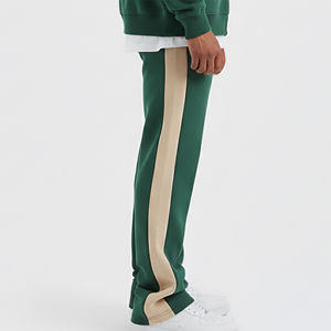 Pantalon de survêtement évasé décontracté pour homme, imprimé avec logo personnalisé, taille plus, en coton lavé, avec cordon de serrage, 100 % coton, pour usage extérieur - Product Image 6