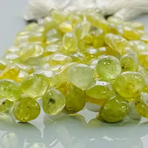 Cuentas de Granate Grosular Natural de 8-9mm, Lisas, en Forma de Corazón, Grado A, para la Fabricación de Joyas, Venta al Por Mayor - Product Image 1