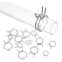 Collier de serrage réglable pour tuyaux de carburant sous vide sur mesure, en acier inoxydable 201 304 316 et acier au carbone, avec ressort de torsion, à fil unique