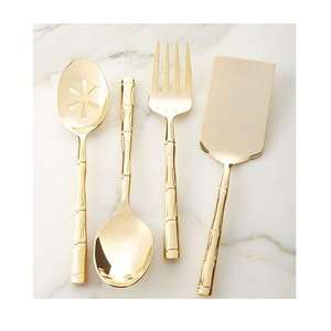 Ensemble de couverts en métal au design classique avec finition polie pour une présentation traditionnelle et moderne de la table à manger - Product Image 2