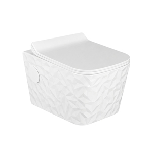 WC suspendu ITALIA-Z, design minimaliste, cuvette carrée en céramique monobloc, réservoir encastré, chasse d'eau par siphon S/P, 250 mm - Product Image 1