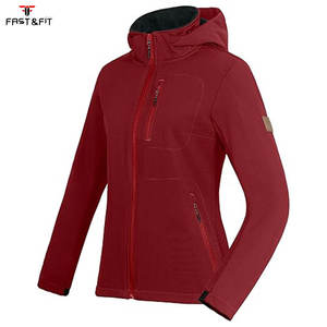Veste matelassée imperméable pour femme, coupe-vent légère, softshell imprimé, tricotée, respirante, en polaire, pour l'automne - Product Image 1
