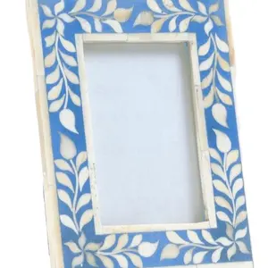 Indian Mother of Pearl Bone Inlay Photo Frame
