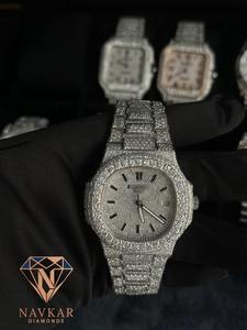 Reloj de Moissanita con Diamantes, Relojes de Lujo Totalmente Automáticos, Reloj de Moissanita con Diamantes VVV - Product Image 3